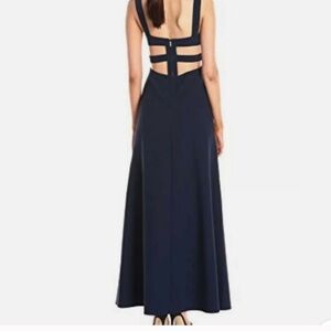 Jill Jill Stuart Sleeveless Navy Cutout Maxi Back Zip Tank Gown Dress 4